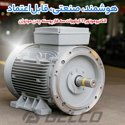 الکتروموتور 11 کیلووات سه فاز پوسته چدن موتوژن